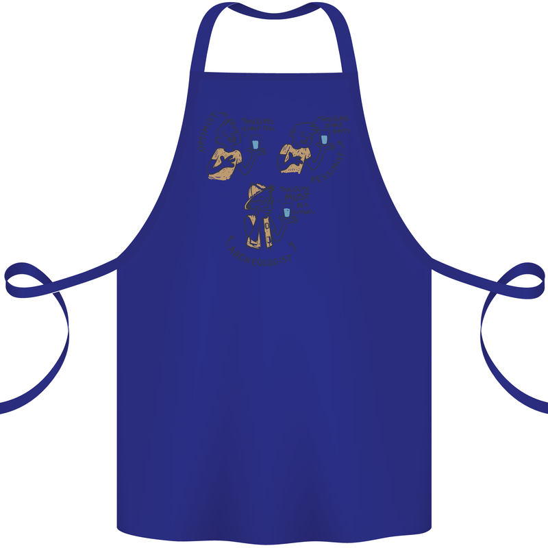 Archaeologist Glass Funny Archaeology Cotton Apron 100% Organic Royal Blue