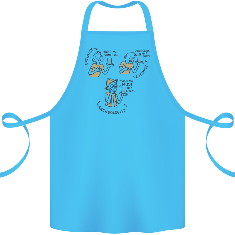 Archaeologist Glass Funny Archaeology Cotton Apron 100% Organic Turquoise