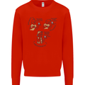 Archaeologist Glass Funny Archaeology Kids Sweatshirt Jumper Bright Red