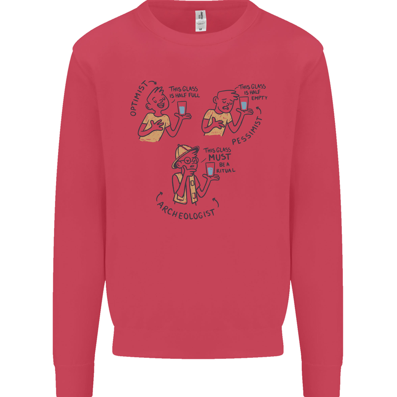 Archaeologist Glass Funny Archaeology Kids Sweatshirt Jumper Heliconia