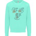 Archaeologist Glass Funny Archaeology Kids Sweatshirt Jumper Peppermint