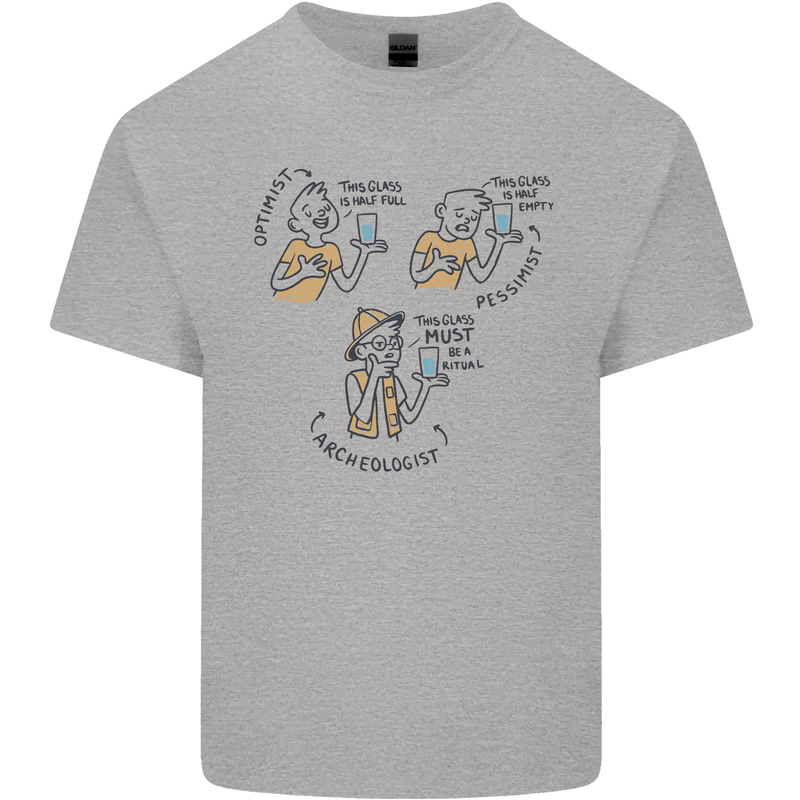 Archaeologist Glass Funny Archaeology Kids T-Shirt Childrens Sports Grey