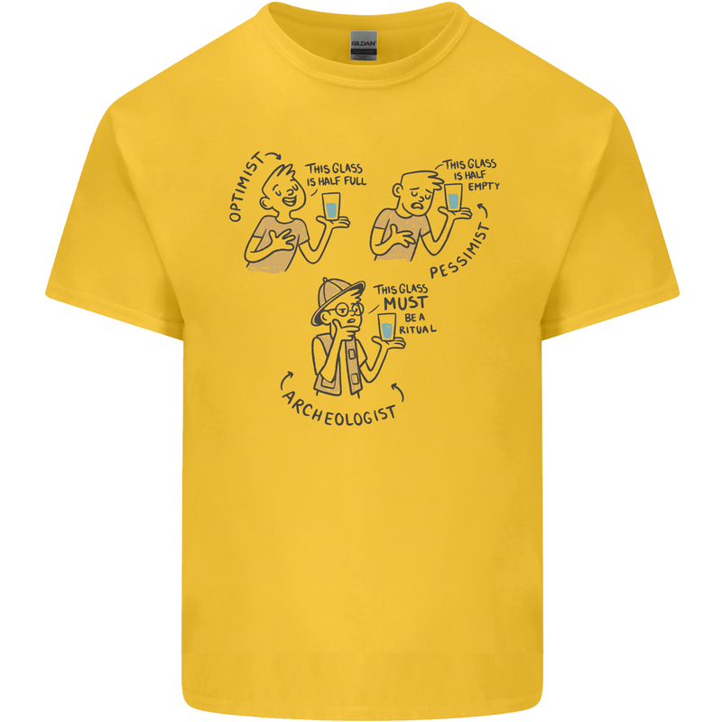 Archaeologist Glass Funny Archaeology Kids T-Shirt Childrens Yellow