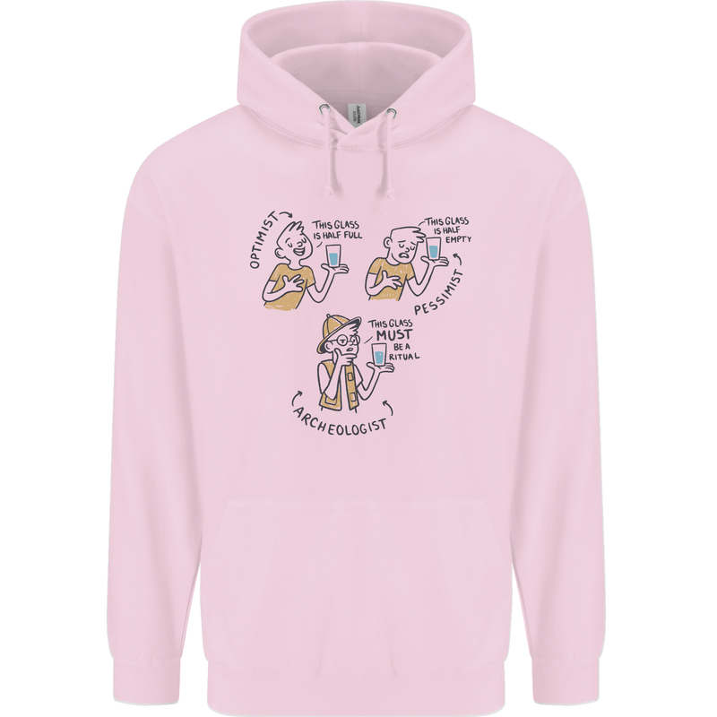 Archaeologist Glass Funny Archaeology Mens 80% Cotton Hoodie Light Pink