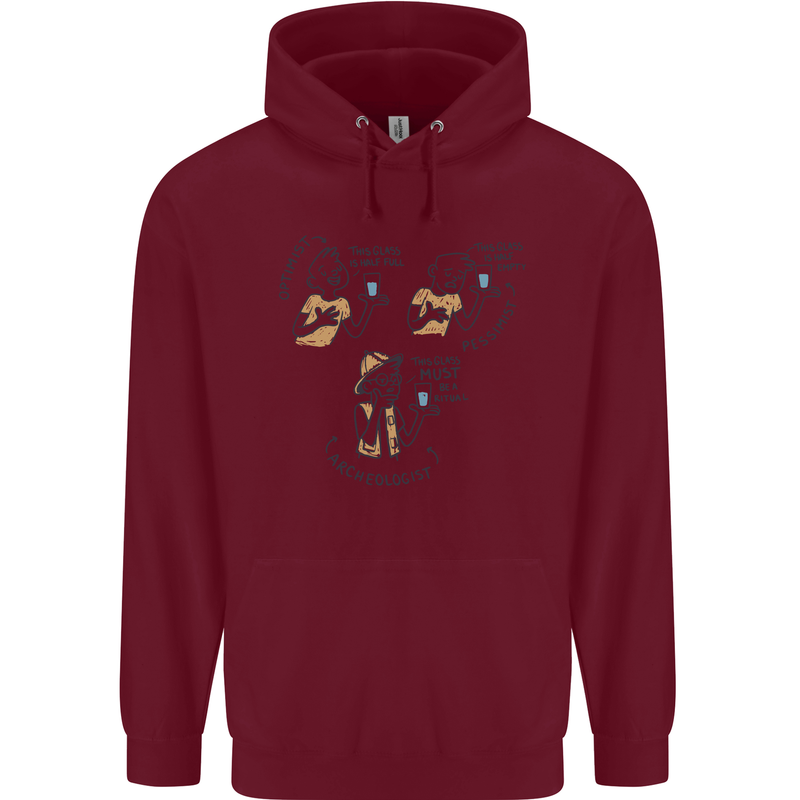 Archaeologist Glass Funny Archaeology Mens 80% Cotton Hoodie Maroon