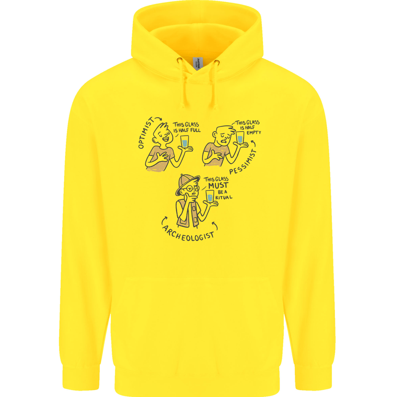 Archaeologist Glass Funny Archaeology Mens 80% Cotton Hoodie Yellow