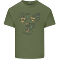 Archaeologist Glass Funny Archaeology Mens Cotton T-Shirt Tee Top Military Green