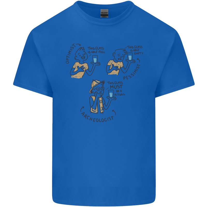 Archaeologist Glass Funny Archaeology Mens Cotton T-Shirt Tee Top Royal Blue