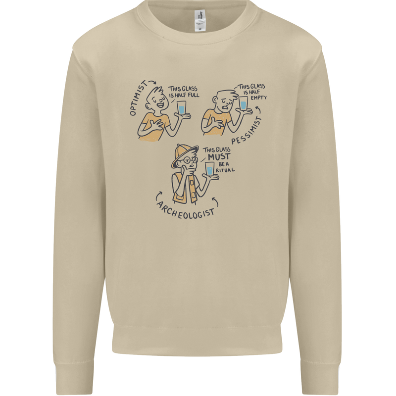 Archaeologist Glass Funny Archaeology Mens Sweatshirt Jumper Sand