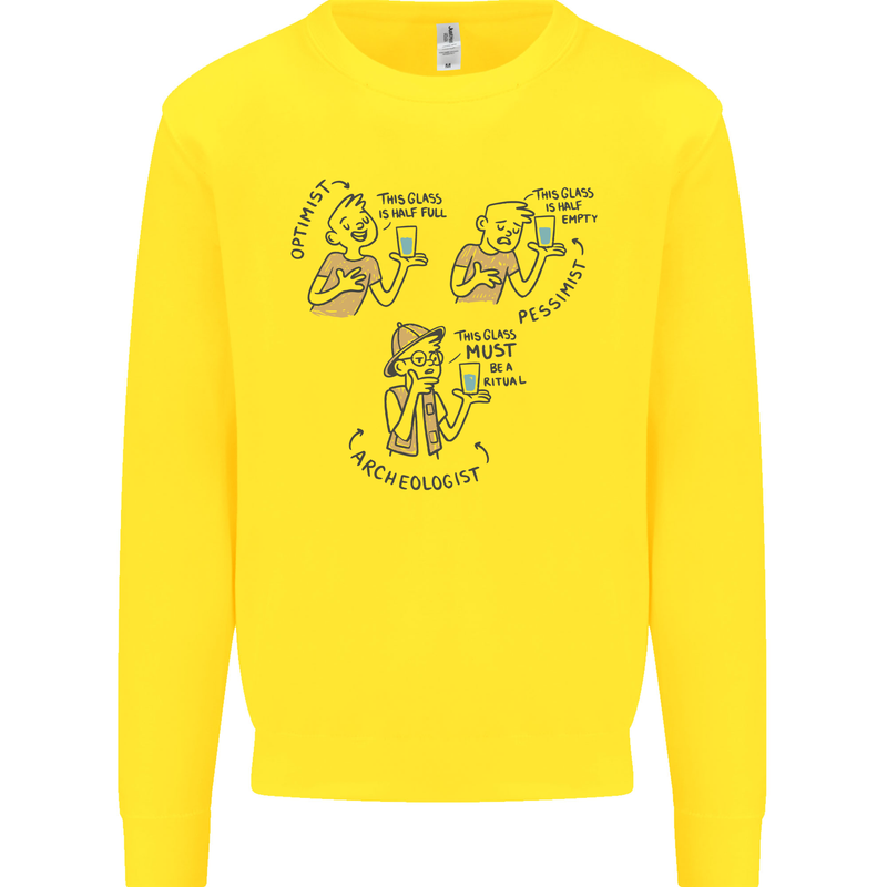 Archaeologist Glass Funny Archaeology Mens Sweatshirt Jumper Yellow