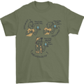 Archaeologist Glass Funny Archaeology Mens T-Shirt 100% Cotton Military Green