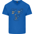 Archaeologist Glass Funny Archaeology Mens V-Neck Cotton T-Shirt Royal Blue