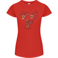 Archaeologist Glass Funny Archaeology Womens Petite Cut T-Shirt Red