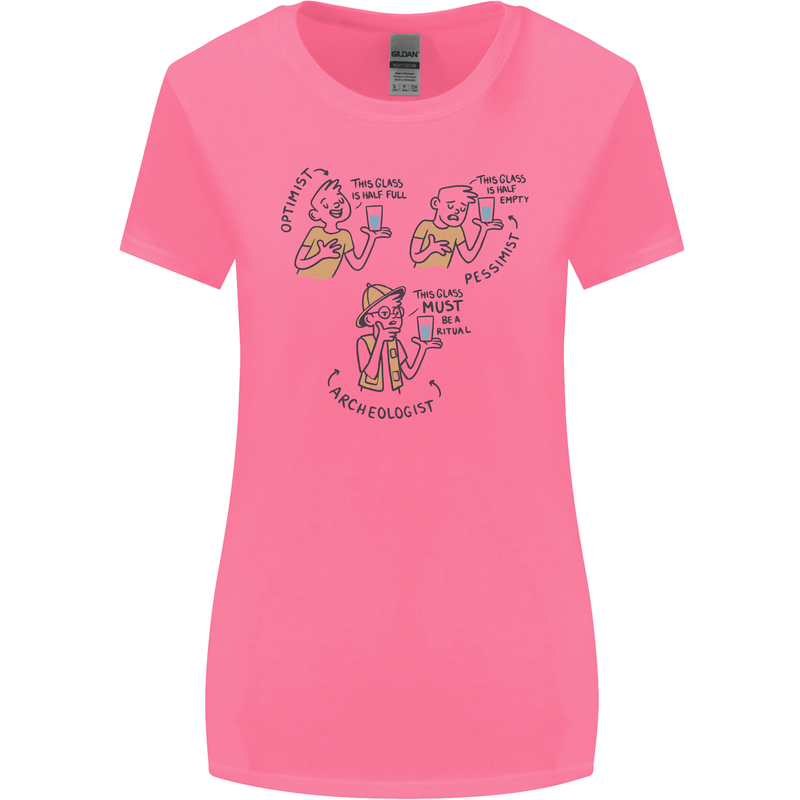 Archaeologist Glass Funny Archaeology Womens Wider Cut T-Shirt Azalea
