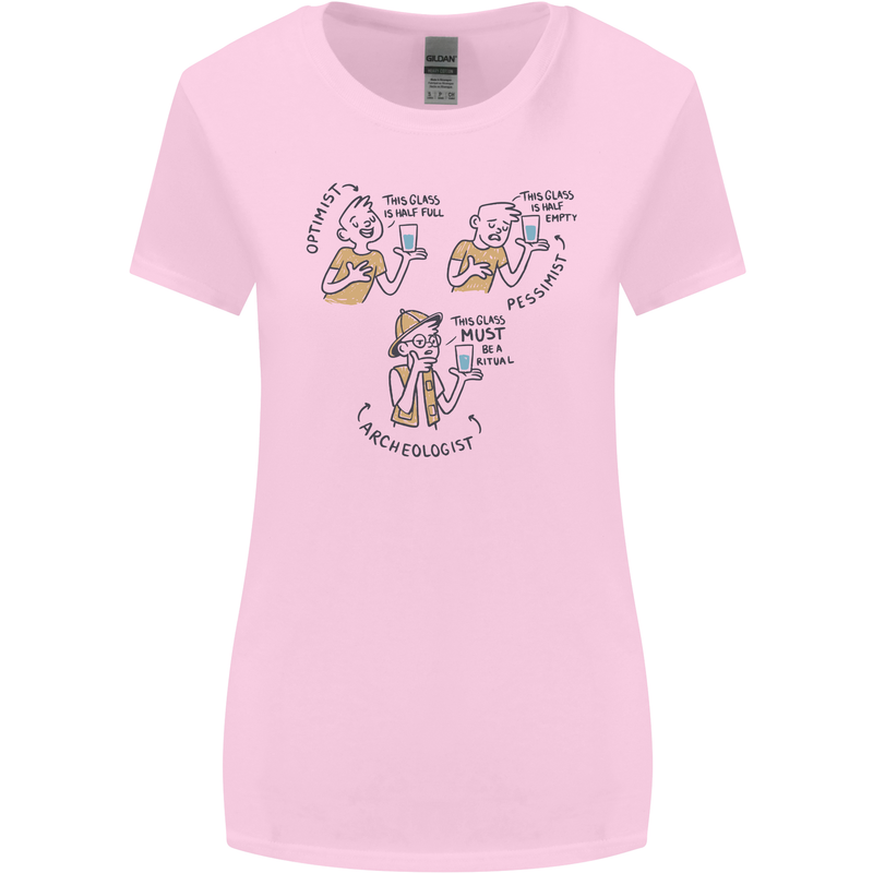 Archaeologist Glass Funny Archaeology Womens Wider Cut T-Shirt Light Pink