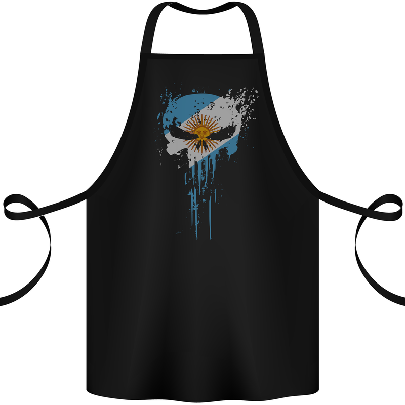 Argentina Skull Gym Training Bodybuilding Cotton Apron 100% Organic Black