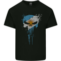 Argentina Skull Gym Training Bodybuilding Kids T-Shirt Childrens Black