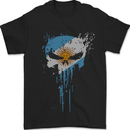 Argentina Skull Gym Training Bodybuilding Mens T-Shirt 100% Cotton Black