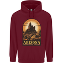 Arizona Monument Valley USA Mens 80% Cotton Hoodie Maroon
