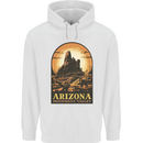 Arizona Monument Valley USA Mens 80% Cotton Hoodie White