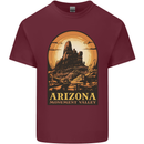 Arizona Monument Valley USA Mens Cotton T-Shirt Tee Top Maroon