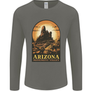 Arizona Monument Valley USA Mens Long Sleeve T-Shirt Charcoal