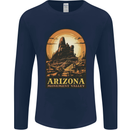 Arizona Monument Valley USA Mens Long Sleeve T-Shirt Navy Blue