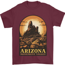 Arizona Monument Valley USA Mens T-Shirt 100% Cotton Maroon