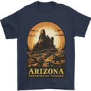 Arizona Monument Valley USA Mens T-Shirt 100% Cotton Navy Blue