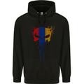Arminia Skull Gym Training Bodybuilding Mens 80% Cotton Hoodie Black
