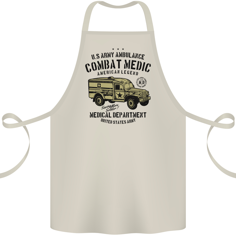 Army Ambulance Military Paramedic Medic Cotton Apron 100% Organic Natural