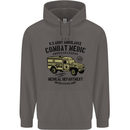 Army Ambulance Military Paramedic Medic Mens 80% Cotton Hoodie Charcoal