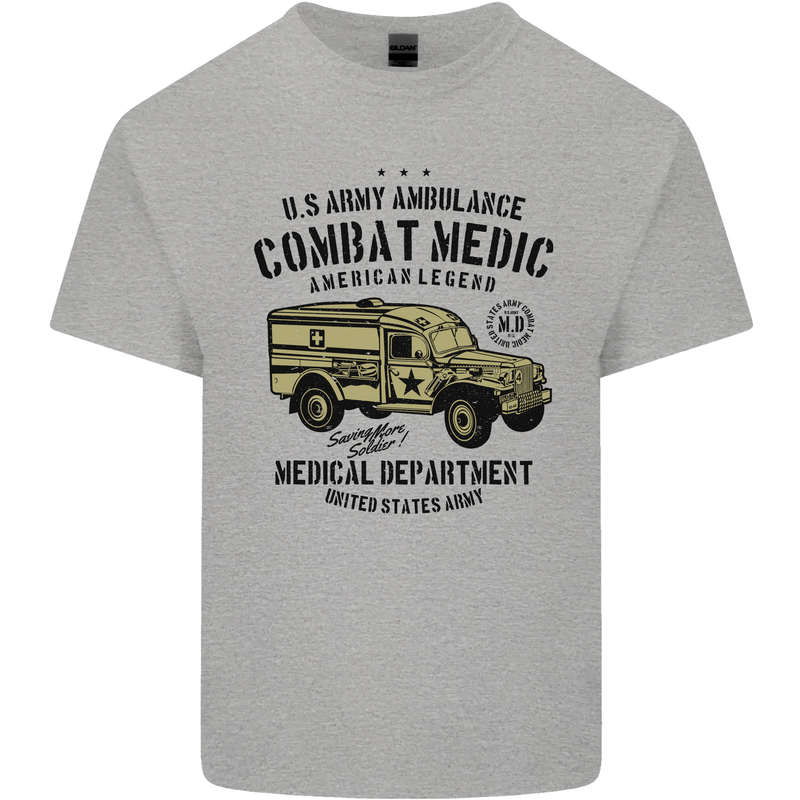 Army Ambulance Military Paramedic Medic Mens Cotton T-Shirt Tee Top Sports Grey