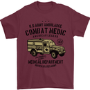 Army Ambulance Military Paramedic Medic Mens T-Shirt 100% Cotton Maroon