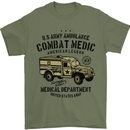 Army Ambulance Military Paramedic Medic Mens T-Shirt 100% Cotton Military Green