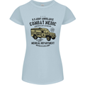 Army Ambulance Military Paramedic Medic Womens Petite Cut T-Shirt Light Blue