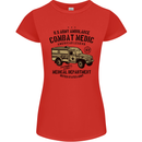 Army Ambulance Military Paramedic Medic Womens Petite Cut T-Shirt Red