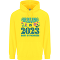 Arriving 2023 New Baby Pregnancy Pregnant Childrens Kids Hoodie Yellow