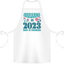 Arriving 2023 New Baby Pregnancy Pregnant Cotton Apron 100% Organic White