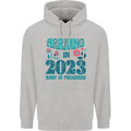 Arriving 2023 New Baby Pregnancy Pregnant Mens 80% Cotton Hoodie Sports Grey