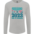 Arriving 2023 New Baby Pregnancy Pregnant Mens Long Sleeve T-Shirt Sports Grey