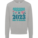 Arriving 2023 New Baby Pregnancy Pregnant Mens Sweatshirt Jumper Sports Grey