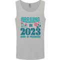 Arriving 2023 New Baby Pregnancy Pregnant Mens Vest Tank Top Sports Grey