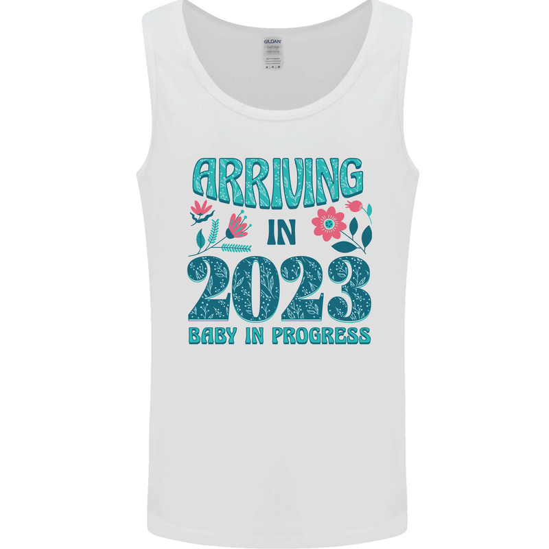 Arriving 2023 New Baby Pregnancy Pregnant Mens Vest Tank Top White