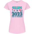 Arriving 2023 New Baby Pregnancy Pregnant Womens Petite Cut T-Shirt Light Pink