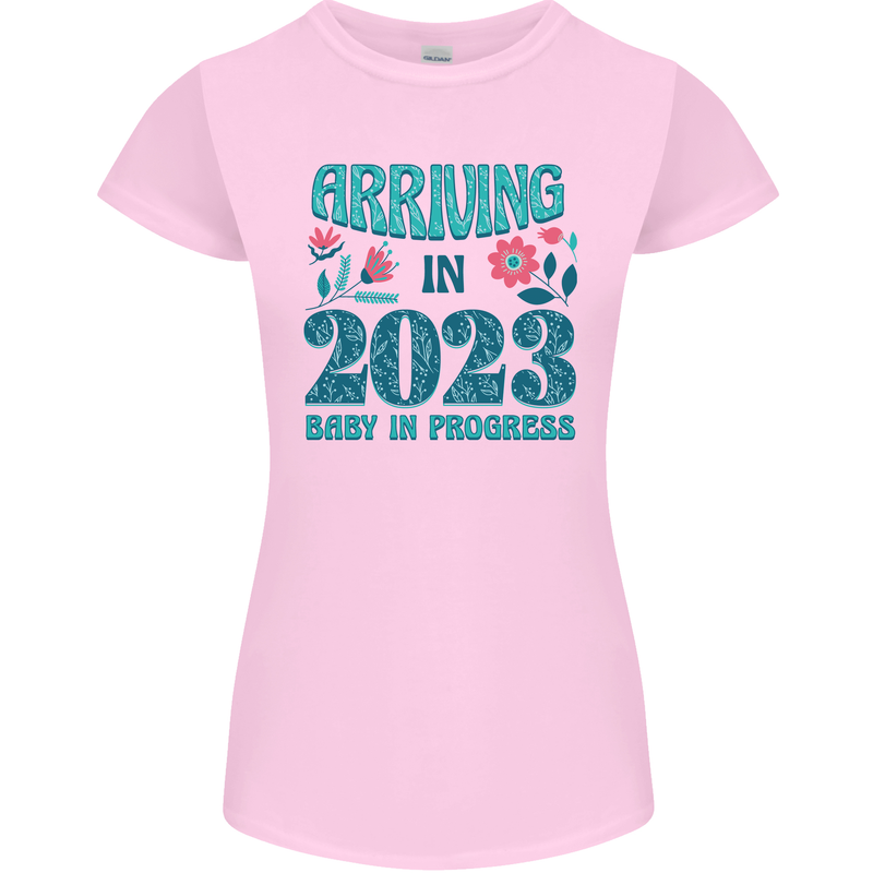 Arriving 2023 New Baby Pregnancy Pregnant Womens Petite Cut T-Shirt Light Pink