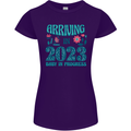 Arriving 2023 New Baby Pregnancy Pregnant Womens Petite Cut T-Shirt Purple