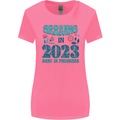 Arriving 2023 New Baby Pregnancy Pregnant Womens Wider Cut T-Shirt Azalea