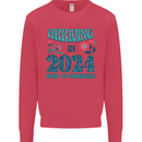 Arriving 2024 New Baby Pregnancy Pregnant Kids Sweatshirt Jumper Heliconia