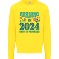 Arriving 2024 New Baby Pregnancy Pregnant Kids Sweatshirt Jumper Yellow